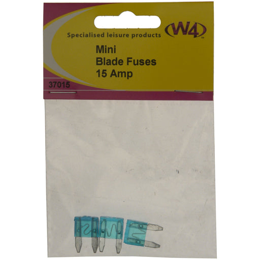 MDS1203 W4 Mini Blade Fuse 15 amp 3 pack 37015 W4 - UK Camping And Leisure