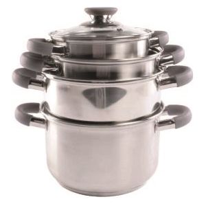 Via Mondo Chef 1 7Pce Stainless Steel Cookware Set 1165253 Via Mondo - UK Camping And Leisure