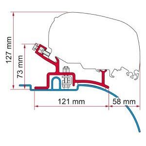 Fiamma F80/F65 Adapter Kit Fiat Ducato < 06/2006 98655-373 Fiamma - UK Camping And Leisure