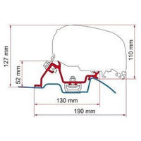 Fiamma F80/F65 Adapter Kit Mercedes Sprinter Roof Rail 98655-772