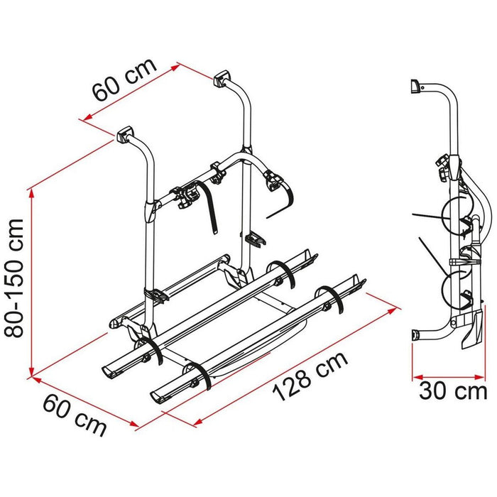 Fiamma Carry Bike Pro Blue Bike Rack for Motorhomes