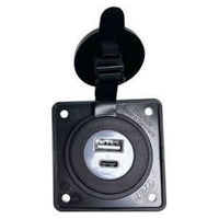 Twin Usb Socket Usb-A Usb-C On Berker Backplate Anthracite 20239A