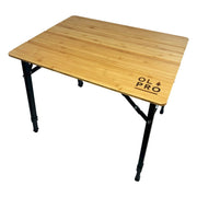 Olpro Bamboo Camping Table 4 Folding 80cm x 60cm Olpro - UK Camping And Leisure