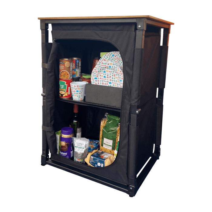 Olpro Bamboo Cooking Table 60cm x 49cm x 82cm Olpro - UK Camping And Leisure