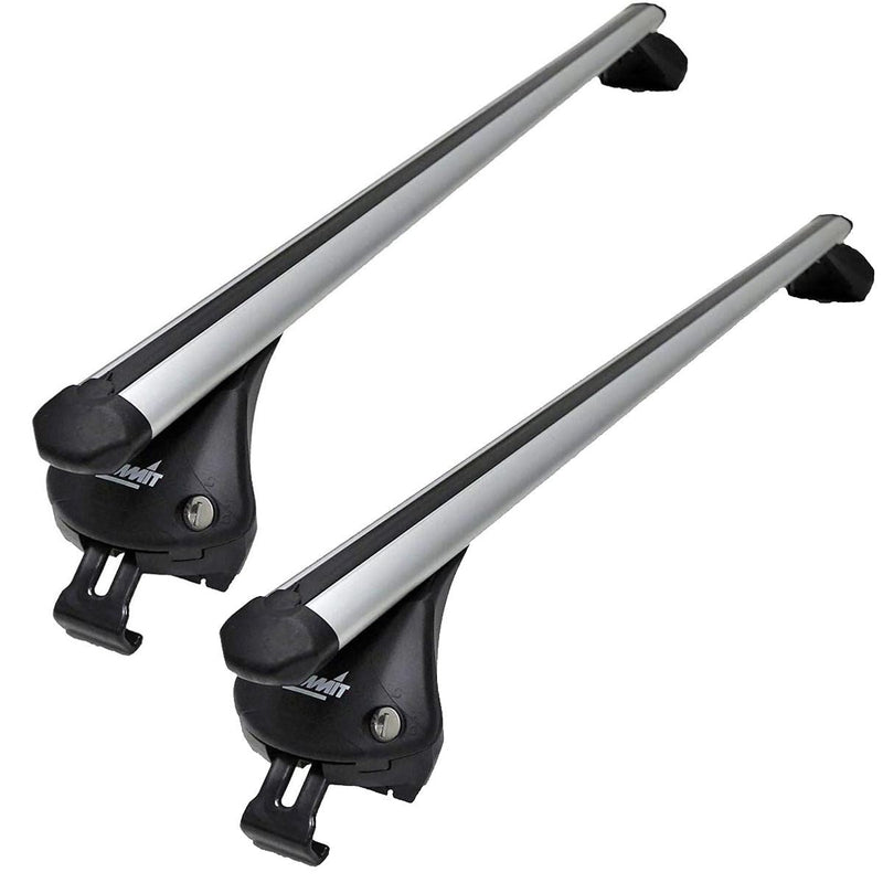 Summit SUP-957C Premium Integrated Railing Bar for Cars with Running Rails, Aluminium, Set of 2 - Summit Shop
