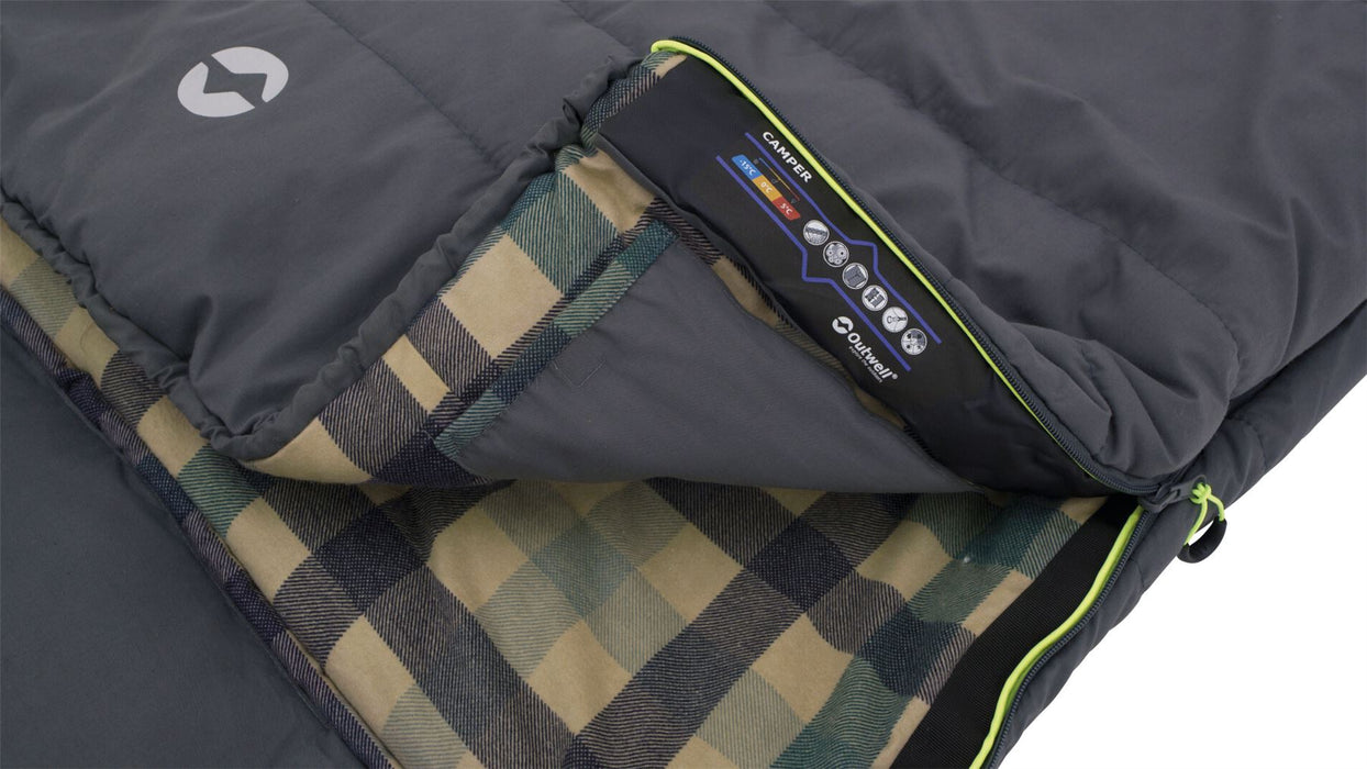 Outwell Camper Grey Single Sleeping Bag Outwell - UK Camping And Leisure