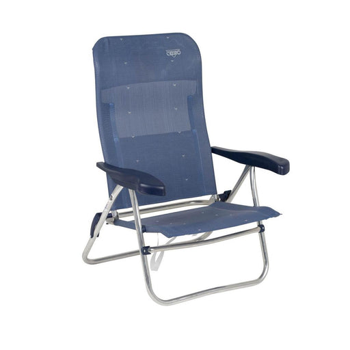 Crespo Beach Chair AL/205 Dark Blue Crespo - UK Camping And Leisure