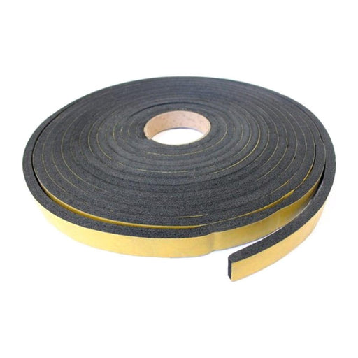 Window & Door Foam EPDM Double Sided Adhesive 12 x 6mm x 10 Mtrs Black for Carav Nova - UK Camping And Leisure