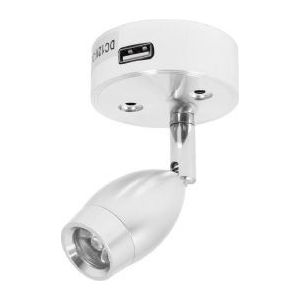 Vechline Vega 3W Touch Spotlight With 2 Amp Usb Socket Silve TL-029A Vechline - UK Camping And Leisure