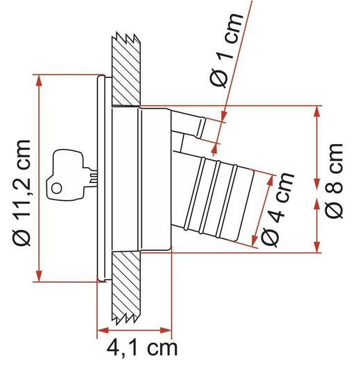 Fiamma Water Filler Cap Assembly White 94715-011 UK Camping And Leisure - UK Camping And Leisure