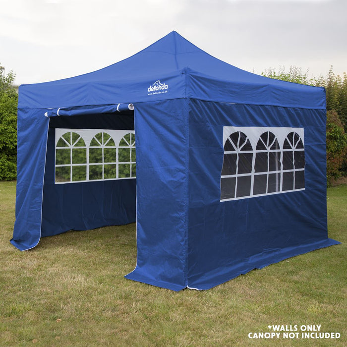 Dellonda Side Walls/Doors/Windows for Gazebo/Marquee Fits 2 x 2m Models - Blue Dellonda - UK Camping And Leisure