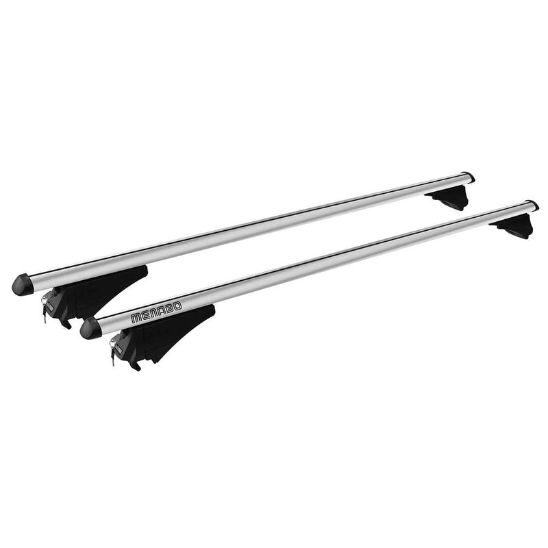 Menabo Tiger Silver XL Duo Rail Roof Bars 1315mm (75kg Max.) Menabo - UK Camping And Leisure