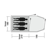Outwell Earth 3 Plus Tunnel 3 Berth Tent Outwell - UK Camping And Leisure