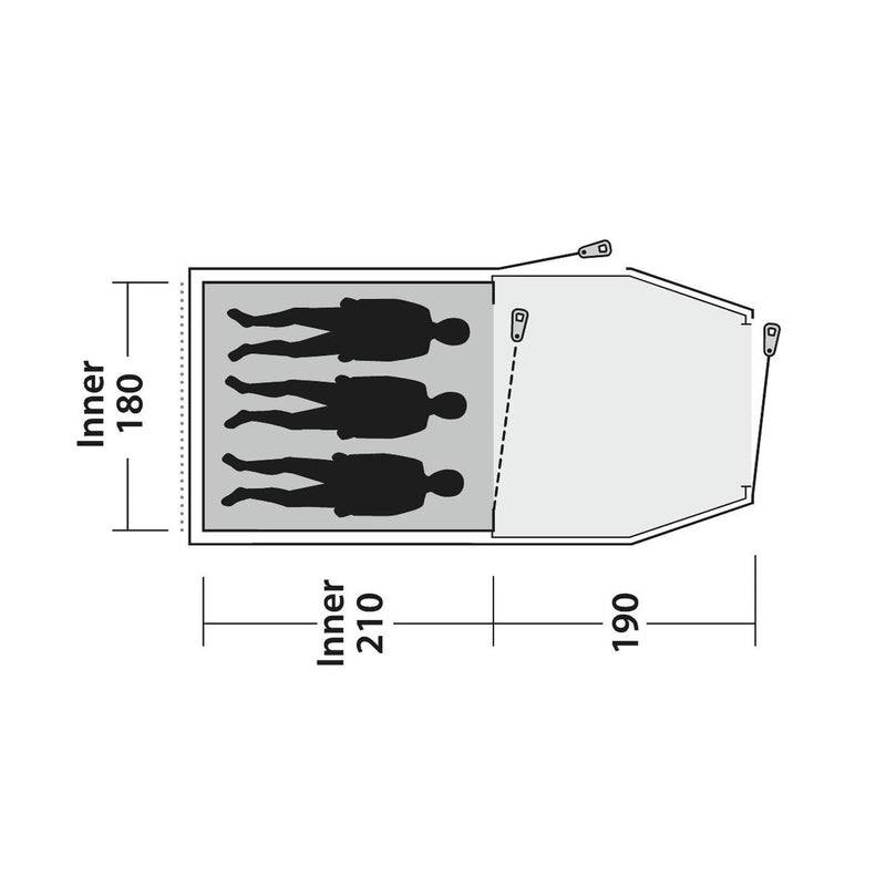 Outwell Earth 3 Plus Tunnel 3 Berth Tent Outwell - UK Camping And Leisure