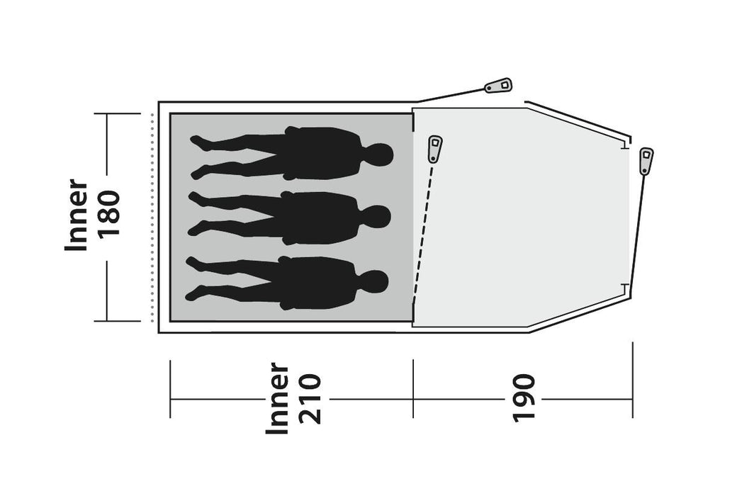 Outwell Earth 3 Plus Tunnel 3 Berth Tent Outwell - UK Camping And Leisure