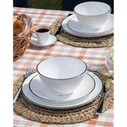 Gimex Linea Line Tableware Black 12 Pieces Gimex - UK Camping And Leisure