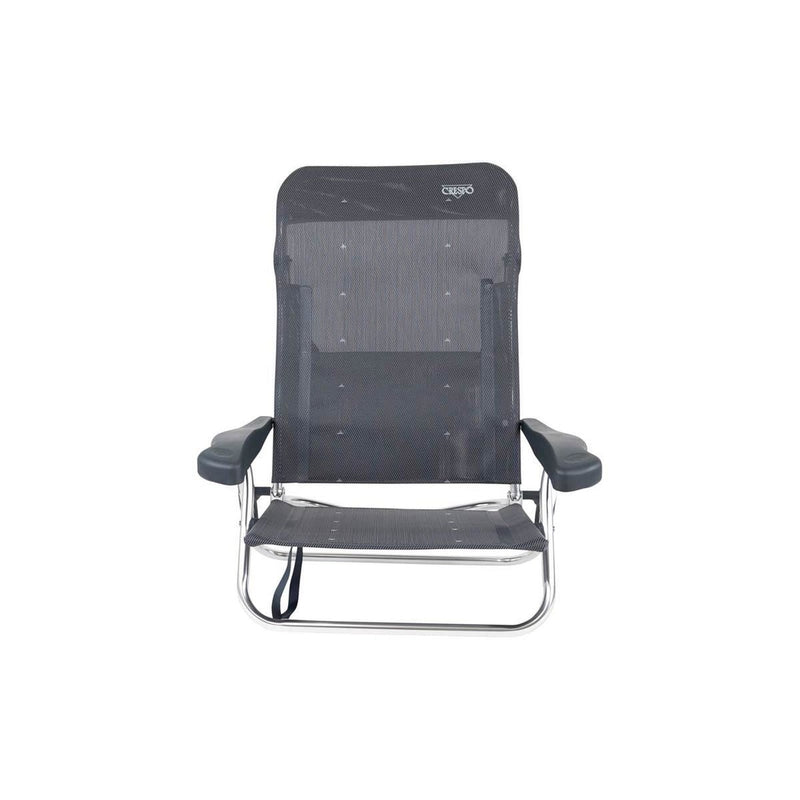Crespo Beach Chair AL/221 Dark Grey Crespo - UK Camping And Leisure