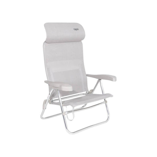 Crespo Beach Chair AL/205 Compact Light Grey Crespo - UK Camping And Leisure