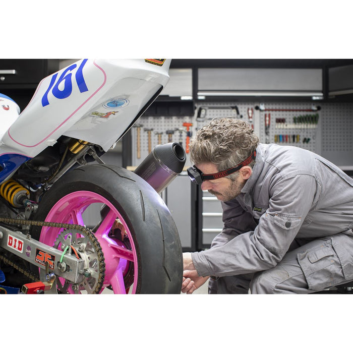 Sealey 3W CREE XPE LED Rechargeable Head Torch Light Auto Sensor 120 Lumens Sealey - UK Camping And Leisure