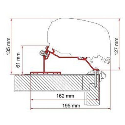 F80/F65 Adapter Kit Caravan Roof 340 98655Z069 UK Camping And Leisure - UK Camping And Leisure