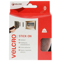 Securely fasten items with Velcro® Brand Stick On Tape 20mm x 2.5m White
