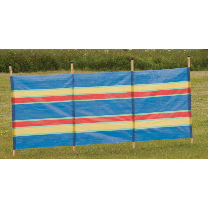 4 Pole Multicoloured Polythene Windbreak 1440 Quest - UK Camping And Leisure