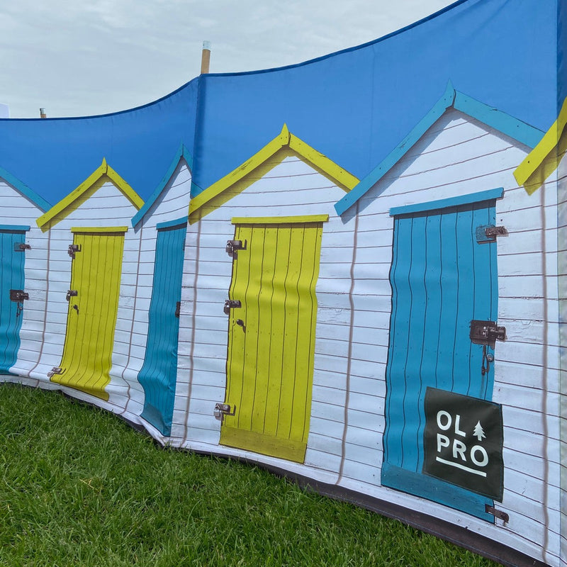 Olpro The Beach Hut 5 Pole Windbreak (Wooden poles) 140cm High Olpro - UK Camping And Leisure