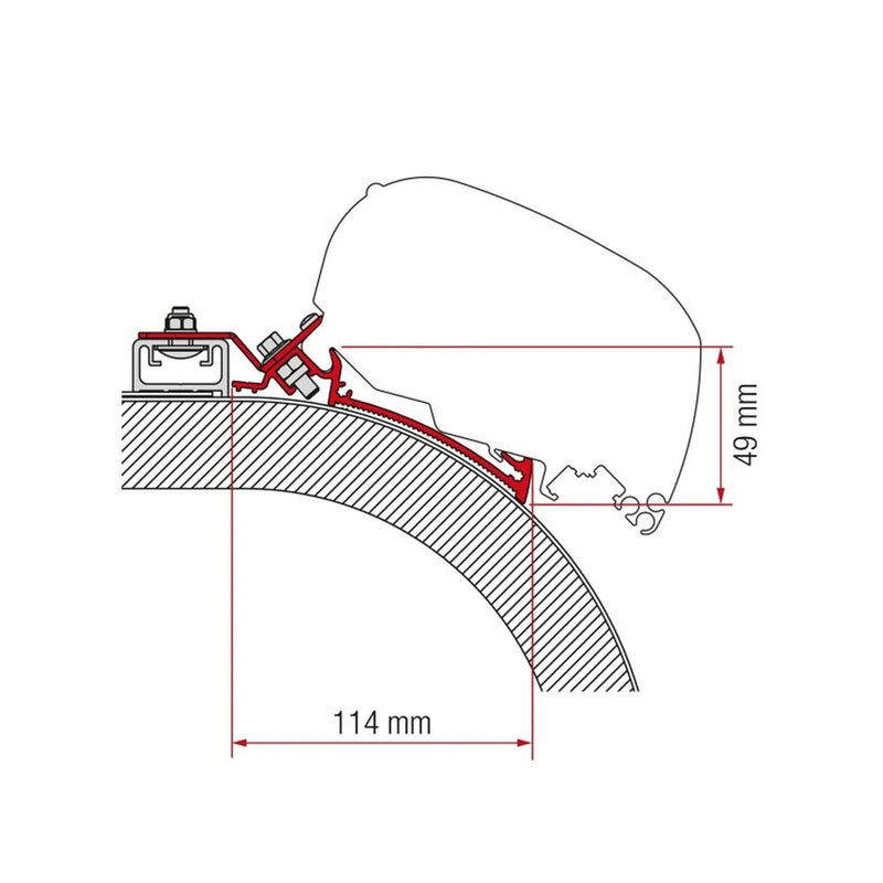Fiamma Adapter Kit Rapido Distinction 550 (98655Z124) Fiamma - UK Camping And Leisure