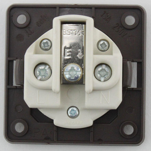 Berker 13A 250VAC 3-Pin Socket Outlet in Black Matt Finish Berker - UK Camping And Leisure