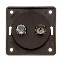 Berker TV & Satellite Socket (Black) - Ideal for Caravans and Motorhomes