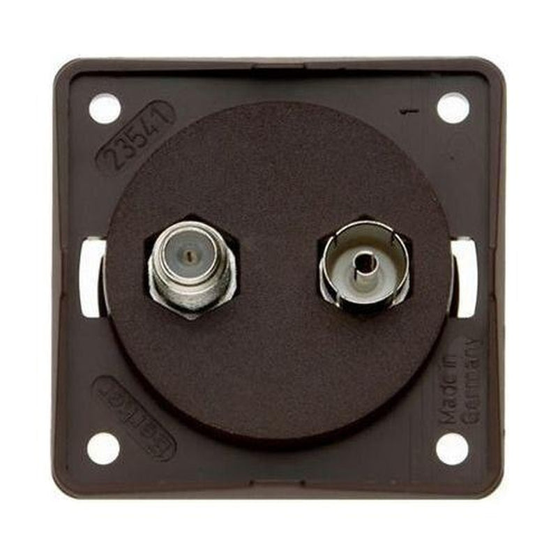 Berker TV & Satellite Socket (Black) - Ideal for Caravans and Motorhomes Berker - UK Camping And Leisure