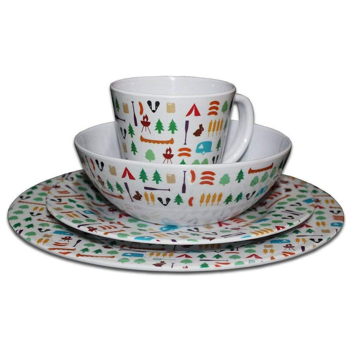Olpro Berrow Hill Melamine Set (16 Piece) Olpro - UK Camping And Leisure