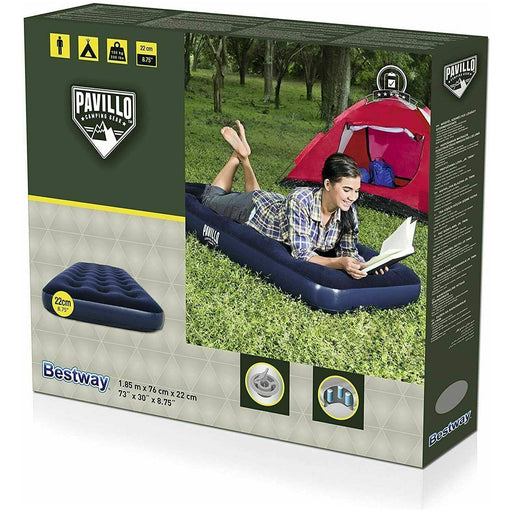 Bestway Inflatable Single Air Bed Premium Quality Flocked Blow Up Mattress Bestway - UK Camping And Leisure