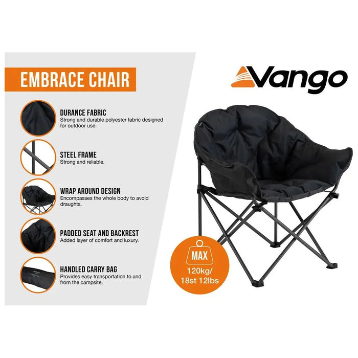 Vango Embrace Chair Std Granite Grey Chair Vango - UK Camping And Leisure