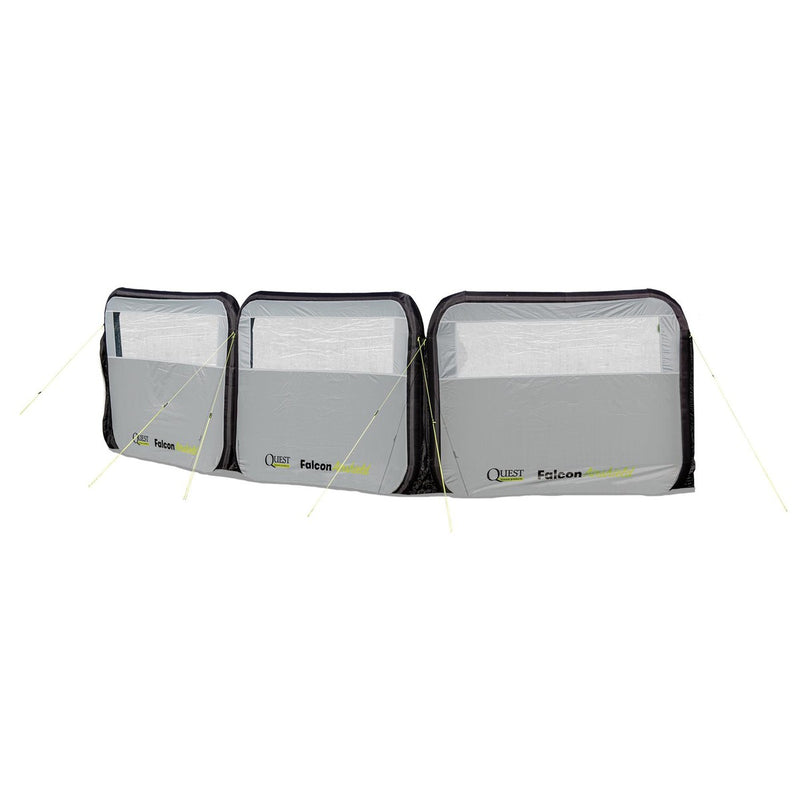 Quest Falcon Pro AirShield 500 Windbreak (3 panels - mid grey) Quest Leisure - UK Camping And Leisure