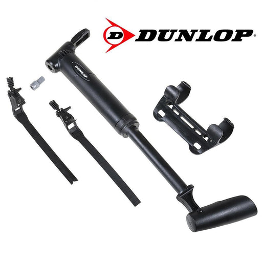 Bike Hand Pump Dunlop One Way Mini 7Inch Portable Air Tyre Inflator Clip Dual - UK Camping And Leisure