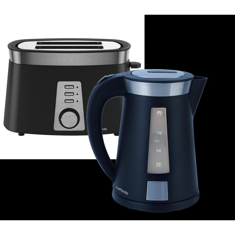 Black Toast It Toaster & 1.7l Kettle Low Wattage Ideal for Camping Caravans Motorhomes Via Mondo - UK Camping And Leisure