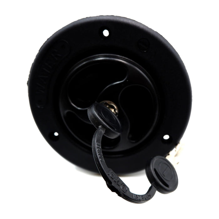 Black Water Inlet Hatch 40mm w/ Locking Filler Cap 78mm Motorhome Caravan Boat Crusader - UK Camping And Leisure