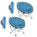 Blue Adult Bucket Camping Chair Padded High Back Folding Orca Moon Chair & Bag x2 Summit - UK Camping And Leisure