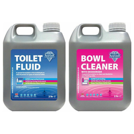 Blue Diamond Twin Pack 2 Litre Chemical Toilet Fluid Blue Diamond - UK Camping And Leisure