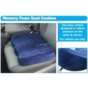Blue Spin, Coccyx & Back Support Pressure Relieve Memory Foam Car Seat Cushion Streetwize - UK Camping And Leisure