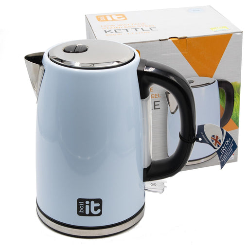 BOIL IT Blue 240V / 900W 1.7l Kettle Low Wattage Ideal for Camping Caravans Motorhomes UK Camping And Leisure