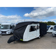 OLPRO Breathable Waterproof 4Ply Caravan Cover with Free Hitch Cover Black Olpro - UK Camping And Leisure