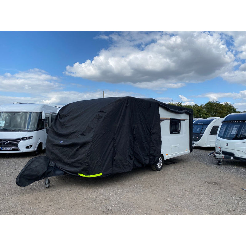 OLPRO Breathable Waterproof 4Ply Caravan Cover with Free Hitch Cover Black Olpro - UK Camping And Leisure