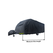 OLPRO Breathable Waterproof 4Ply Caravan Cover with Free Hitch Cover Black Olpro - UK Camping And Leisure