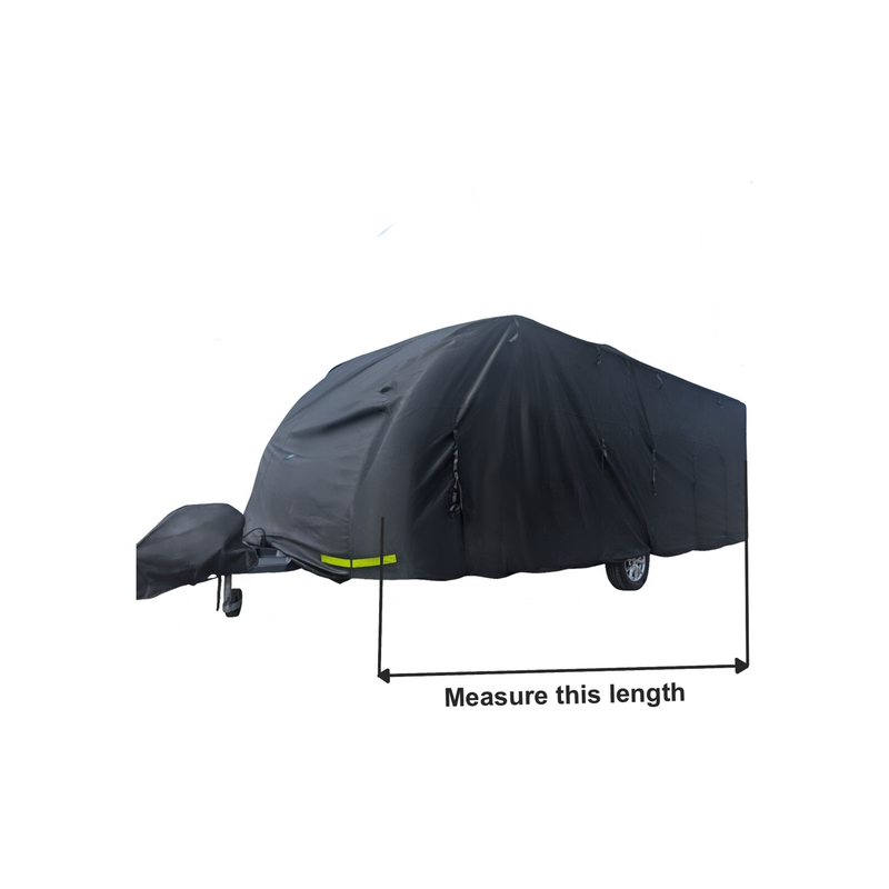 OLPRO Breathable Waterproof 4Ply Caravan Cover with Free Hitch Cover Black Olpro - UK Camping And Leisure