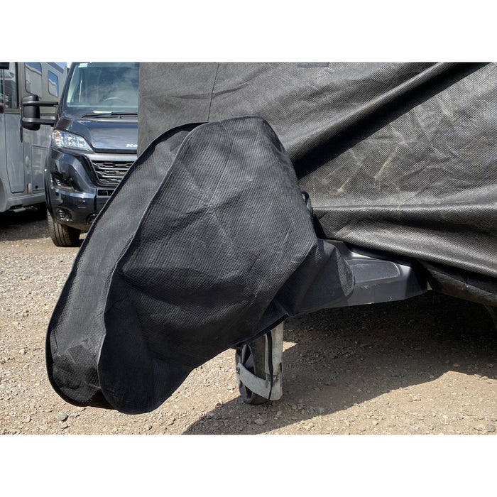 OLPRO Breathable Waterproof 4Ply Caravan Cover with Free Hitch Cover Black Olpro - UK Camping And Leisure