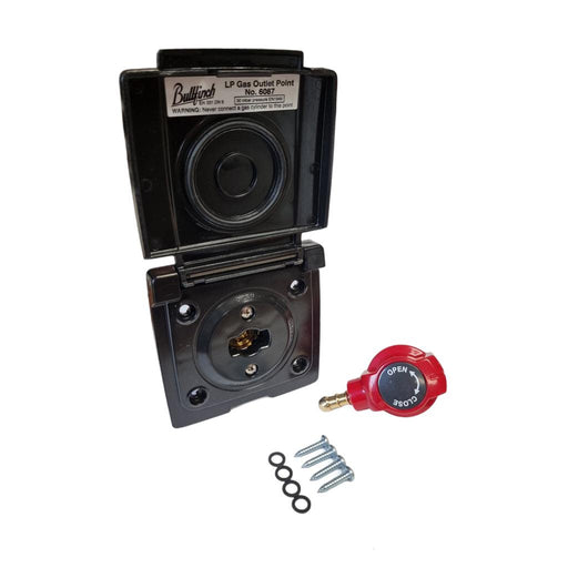 Bullfinch Caravan Black BBQ Gas point and Quick Release Plug in tail connector Bullfinch - UK Camping And Leisure