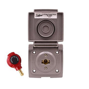 Bullfinch Grey BBQ Gas point and Quick Release Plug-in Tail Connector Bullfinch - UK Camping And Leisure