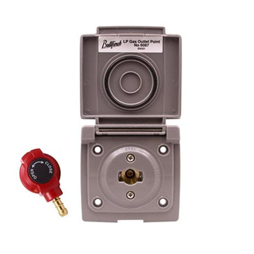 Bullfinch Grey BBQ Gas point and Quick Release Plug-in Tail Connector Bullfinch - UK Camping And Leisure